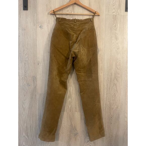 Hugo Buscati - Suede Leather Pants / size 6 / Brown - Picture 2 of 10